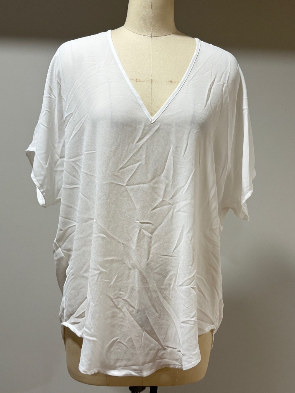 White LUSH Flowy Blouse, Top - Small